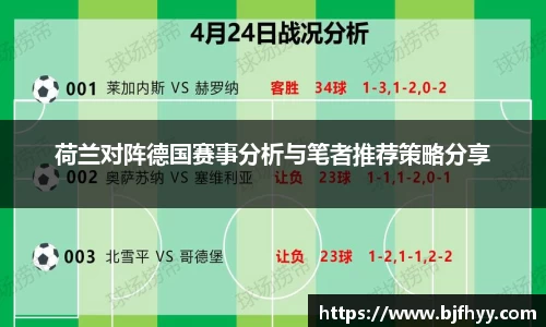 荷兰对阵德国赛事分析与笔者推荐策略分享